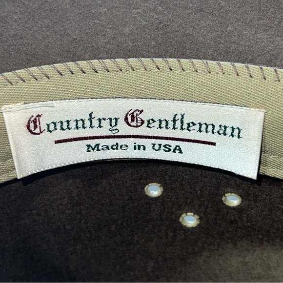 Country Gentleman 100% Wool Wide Brim Fedora Size Large - Picture 6 of 8